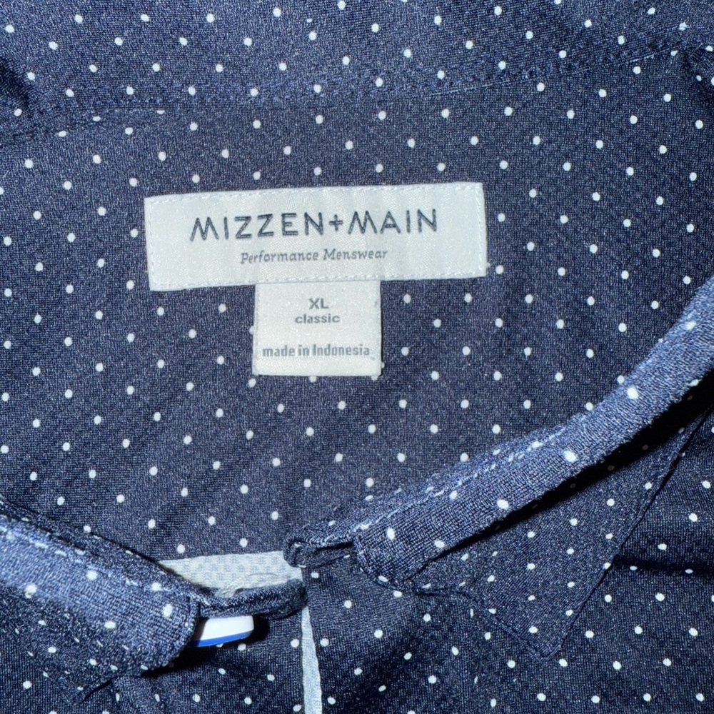 Mizzen+Main Blue Casual Button Down Shirt